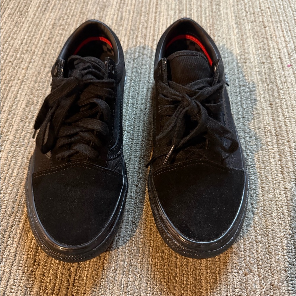 Vans all black mens shoes
